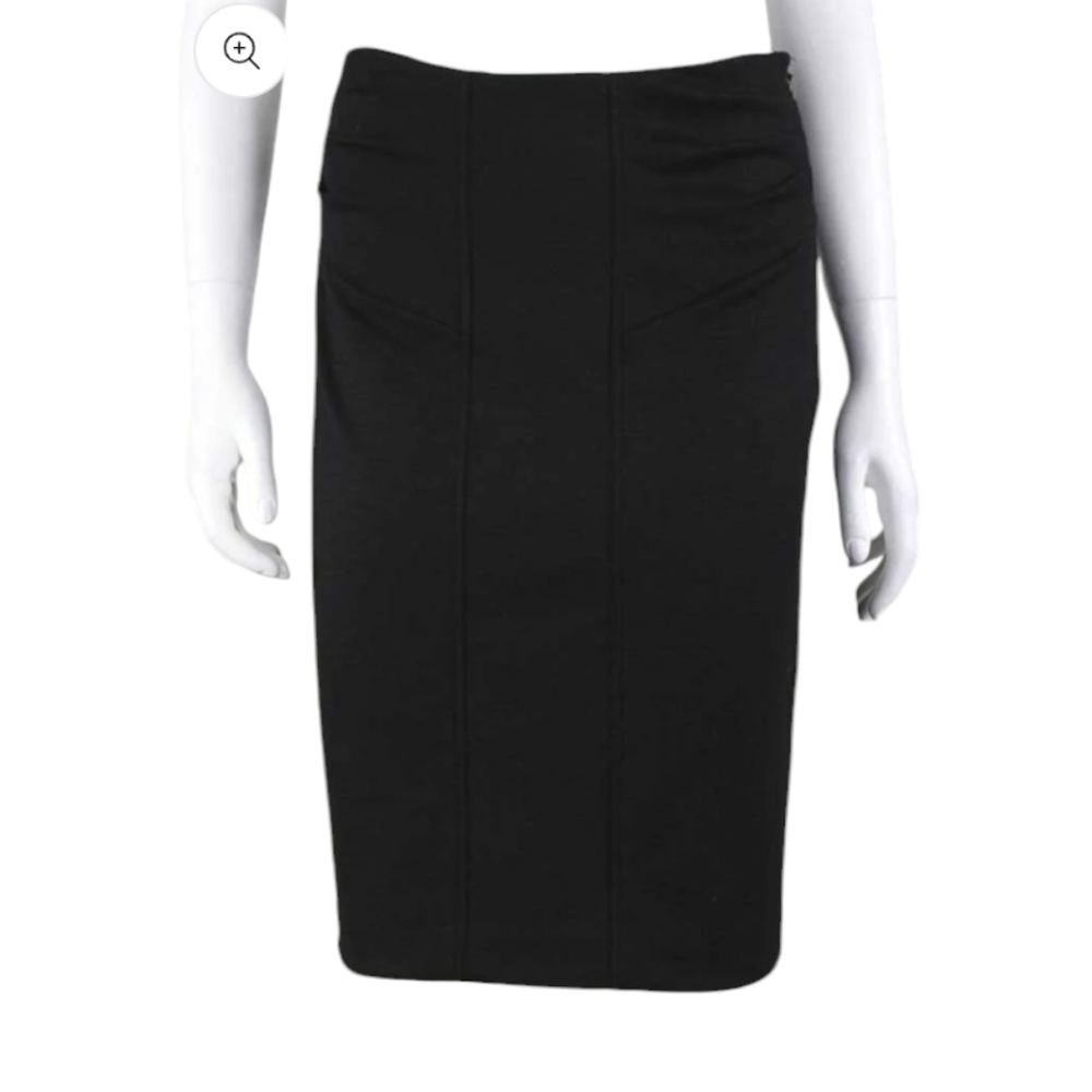 DVF Diane Von Furstenberg Women's‎ Black Side Zipper Pencil Skirt Size 2